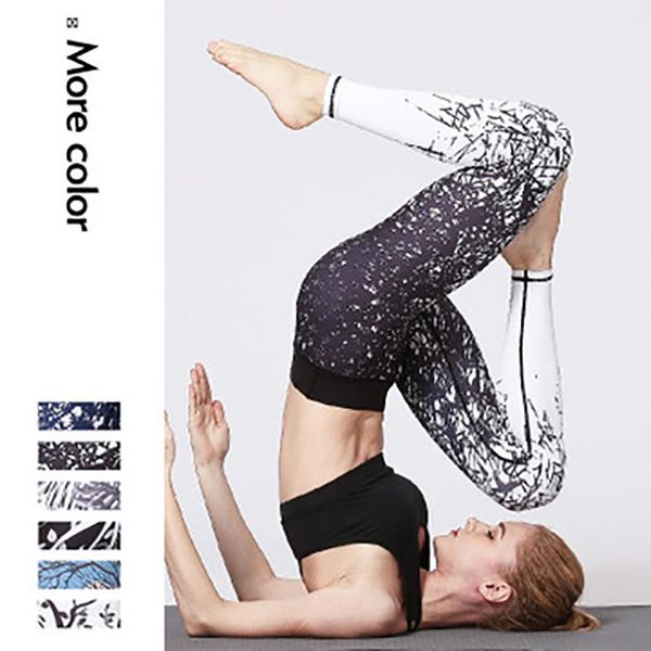 

seamless yoga pants high waist leggings quick-drying sport digital printing slim breathable girl gym workout outfits, White;red