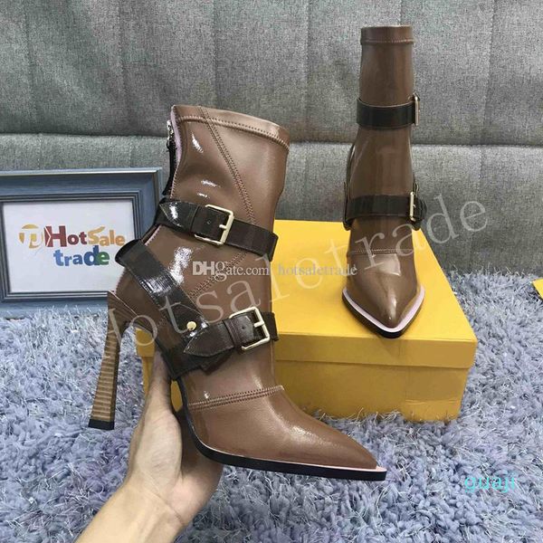 

high heel boots autumn boots ladies boots for winter fashion outdoor booties, Black