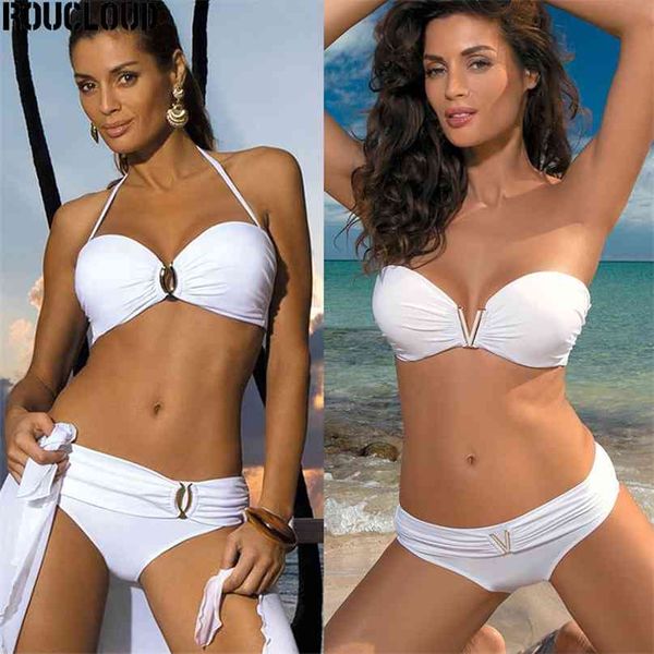 

bikini solid white black set women swimwear push up swimsuit female beachwear biquini brazilian 210615