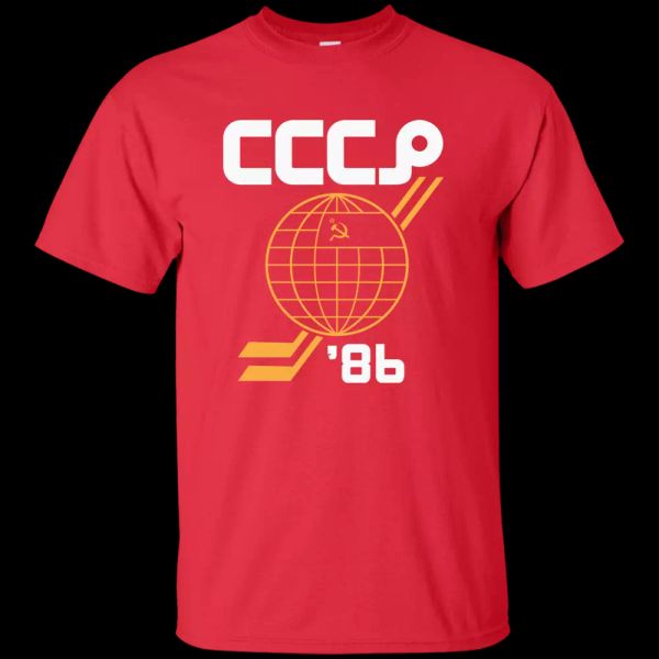 

Soviet, Russian Hockey, Red Army, USSR, CCCP, 1986, T-Shirt, White;black