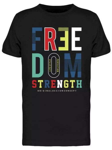 

om strenght tee men's -image by shutterstock, White;black