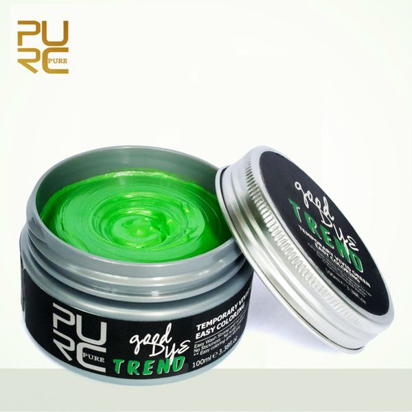 

purc green hair color dye temporary hair dyes wax men women coloring hair one-time temporary color cream treatment 100mlsco