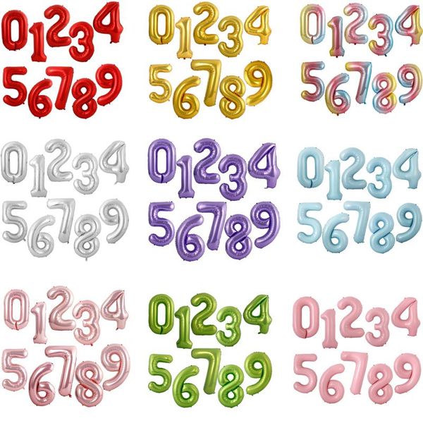 

40 inch helium balloon gold number aluminium coating balloons birthday decoration wedding air party supplies
