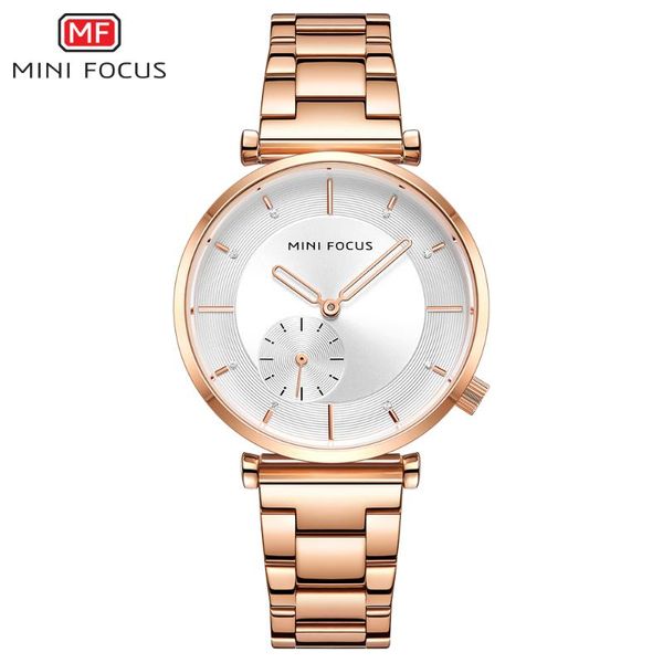 

wristwatches mini focus fashion rose gold watches women luxury steel waterproof wristwatch lady brand watch woman relogios femininos 033, Slivery;brown
