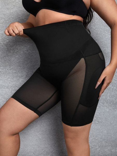 

plus mesh corset h6av#, Black;white