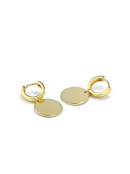 

hoop & huggie sterling silver 925 hoops earrings gold simple circle design gift for women wedding fine statement jewellery accessoires, Golden;silver