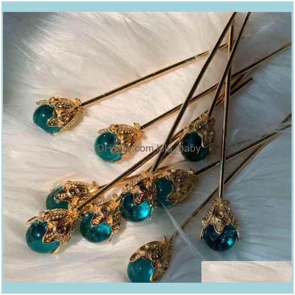 Stirnbänder Schmuck1 stücke Blaue Klaue Direkte Perle Platte Pin Rot Weiß Braut Kopfschmuck Haar Sticks Schmuck Ornamente Chinesischen Alten Stil Drop D