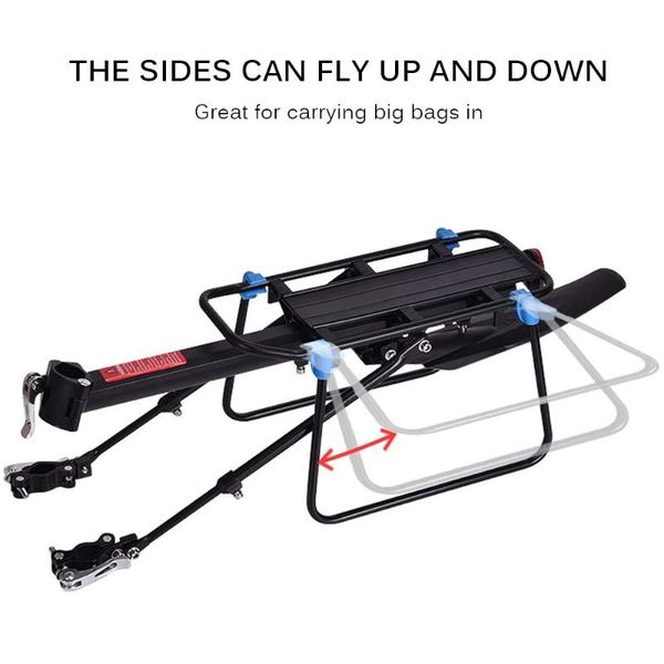 

bicycle luggage carriers cargo seat post carrier rear rack fender aluminum alloy frame holder mount pannier car & truck racks