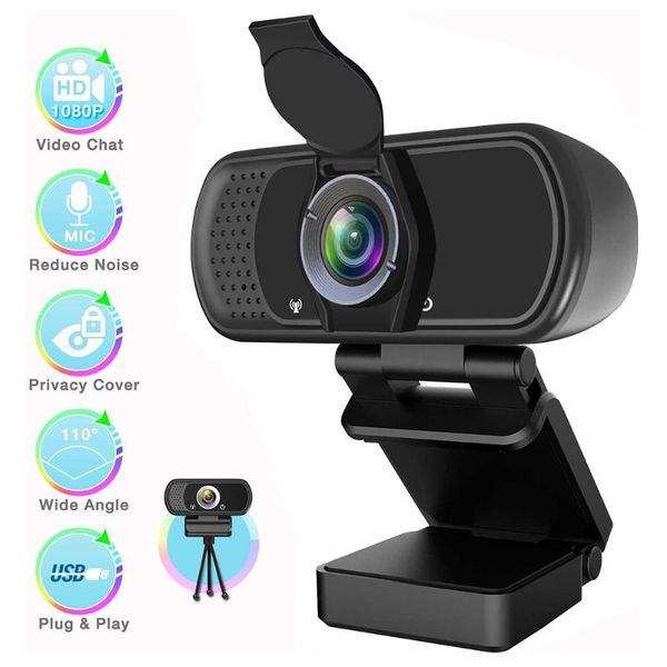 

webcams portable 1080p hd usb webcam live video online fixed focus mic web camera with microphone for lapdeskpc