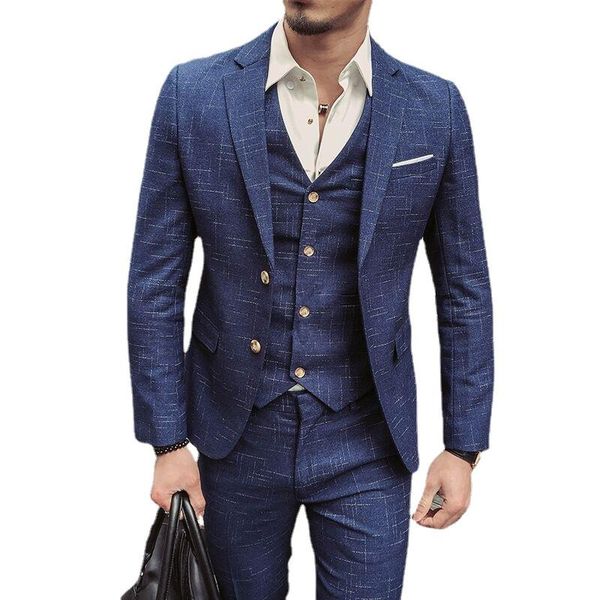 

men's suits & blazers ( jacket + vest pants ) men wedding suit slim fit for mens costume business formal party classic black/gray/navy, White;black