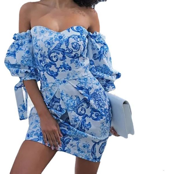 

2021 women's cht wrapped s printed be lantern sleeve high waist, Black;gray