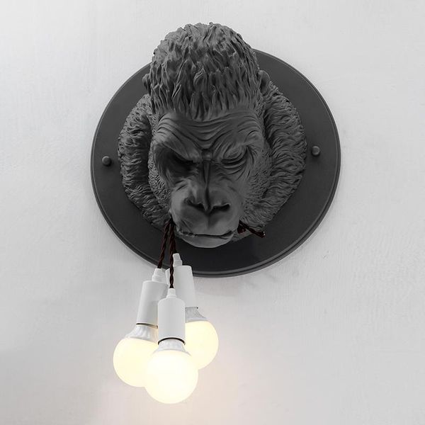 

wall lamp nordic resin gorilla personality creative aisle modern corridor ktv living room bedside animals monkey light