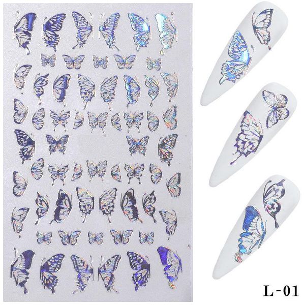 

nail art kits urgel decorations 3d butterfly stickers adhesive sliders colorful transfer decals foils wraps laser