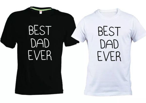 

t-shirt dad ever mens white black gift dad husband brother friend