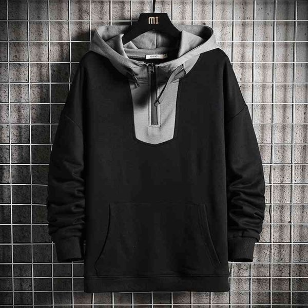 

men's hoodies & sweatshirts mens casual hooded 2021 fashion hip pop harajuku style male streetwear clothing f95v, Black