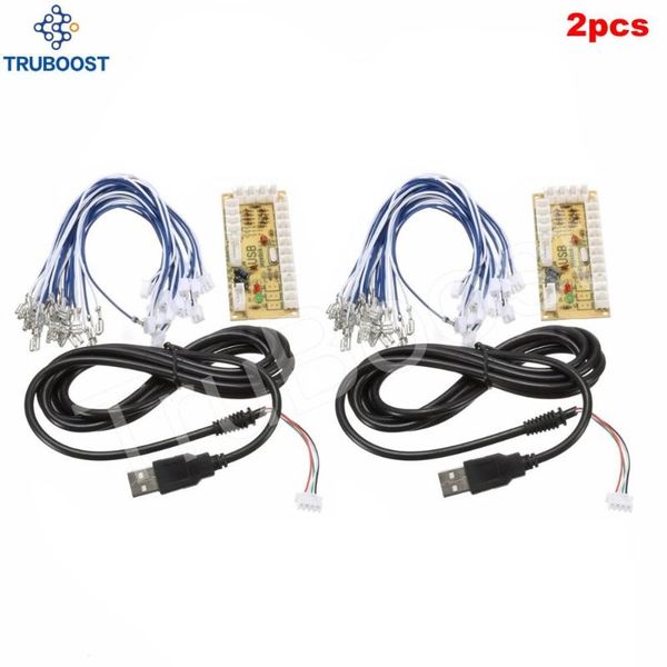 

game controllers & joysticks 2pcs diy zero delay arcade replacement parts mayitr usb encoder pc to joystick and 4.8mm wire cables