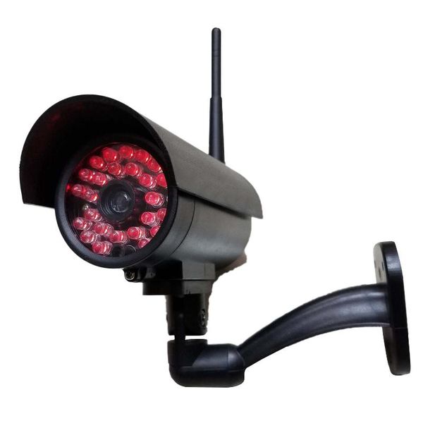 

cameras guudgo fake camera simulation indoor/outdoor dummy surveillance video cctv security monitoring with red led lights
