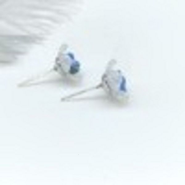 

blue white flower earrings small color contrast fresh exquisite flower earrings