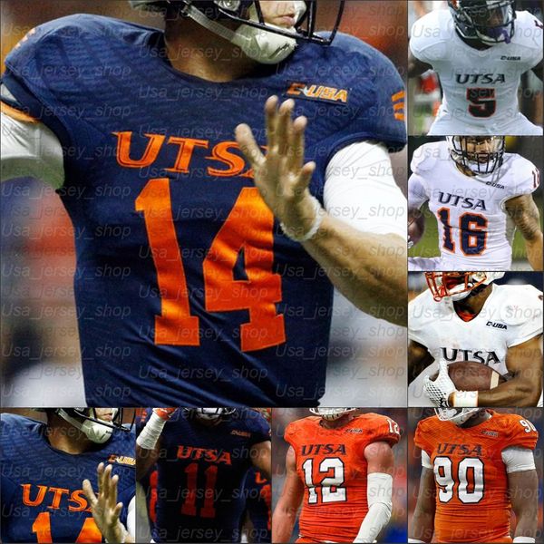 

custom utsa roadrunners college football jerseys lowell narcisse sincere mccormick carlos strickland ii zakhari franklin jarrod, Black
