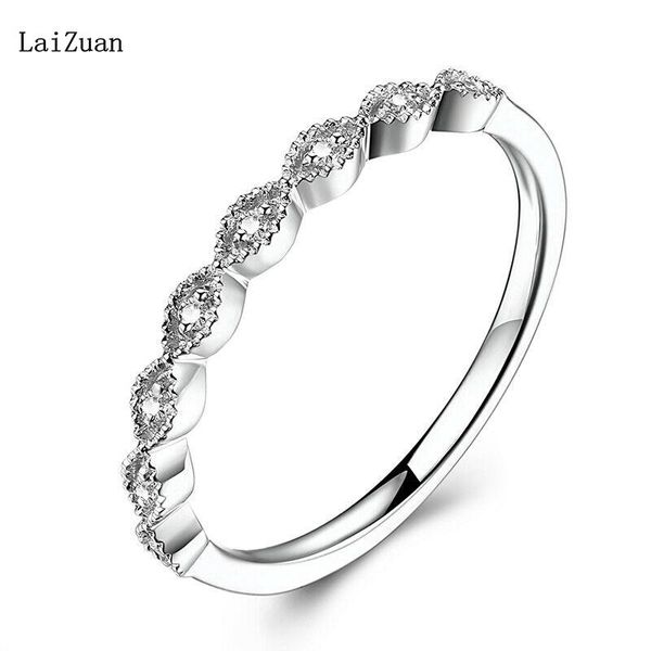 

1/10ct natural diamonds flawless band ring solid 14k white gold luxurious gift cluster rings, Golden;silver