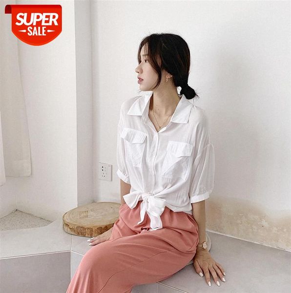 

[ou fan] 6770 women's solid color shirt, retro hong kong flavor, loose long-sleeved shirt #ah8m, Black;gray