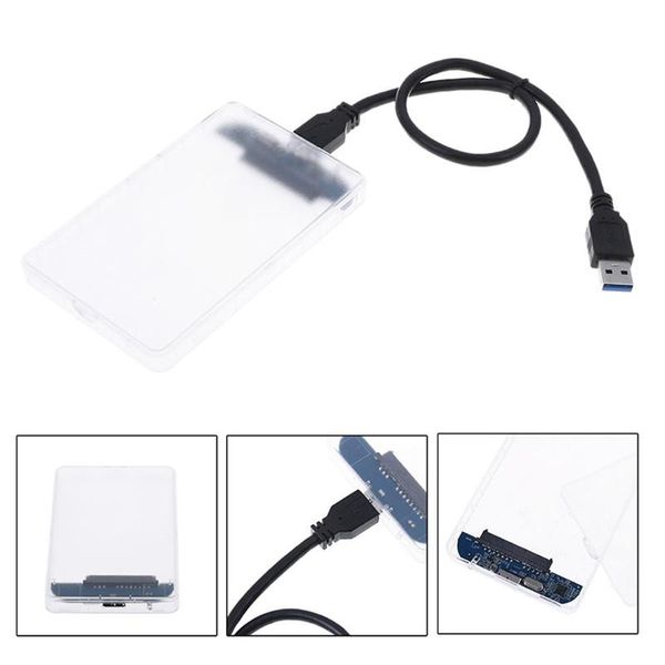 

hubs for win 10 2.5 inch transparent usb3.0 to sata 3.0 ssd hdd case tool 5 gbps support 2tb hard drive enclosure box