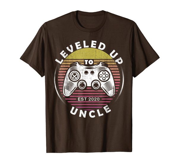 

leveled up to uncle 2020-vintage promoted to uncle 2020 t-shirt, White;black