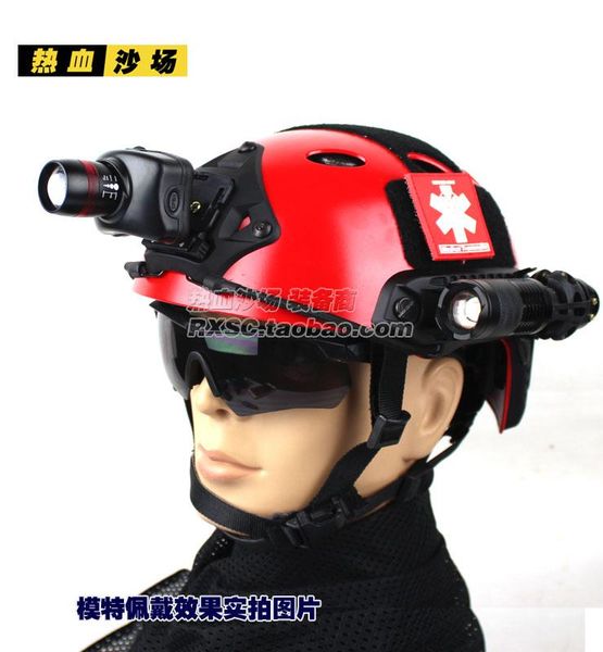 

red helmet ops quick rapid response rescue waist support, Black;gray