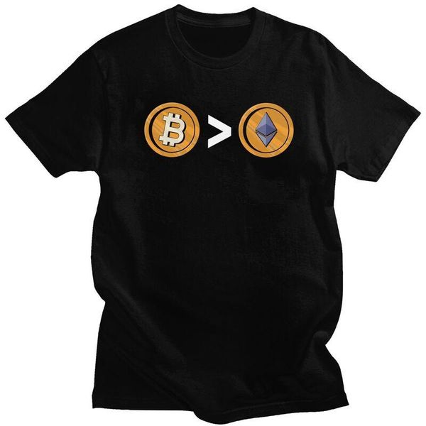 

men's t-shirts cool better than ethereum t shirt men short sleeved cotton t-shirt summer btc crypto blockchain tees streetwear tshir, White;black
