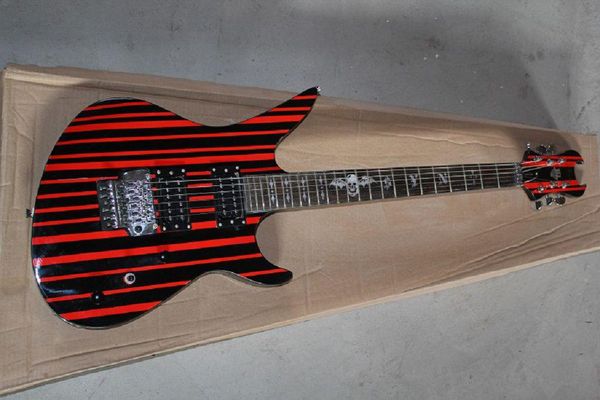 

wholesale synyster custom in red/black line electric guitar schecter electric guitar