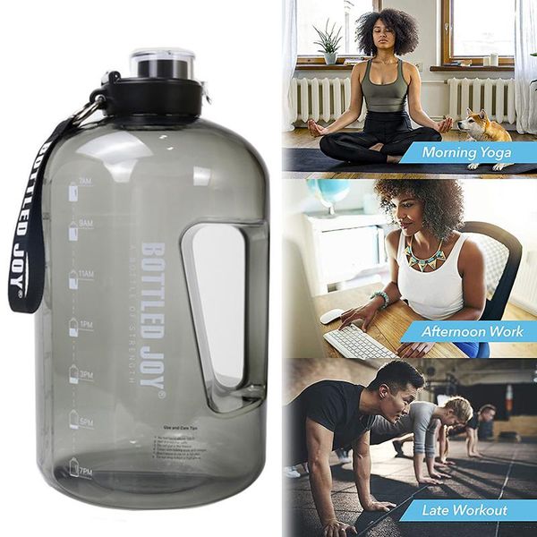 

gallon water bottle with time marker large 1 jug outdoor activity capacity sal99