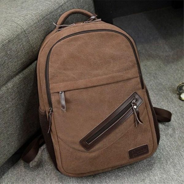 

backpack men canvas bags college student book bag large capacity fashion