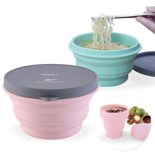 

bowls with cover portable folding silicone bowl travel can hold boiling water compression mouthwash cups