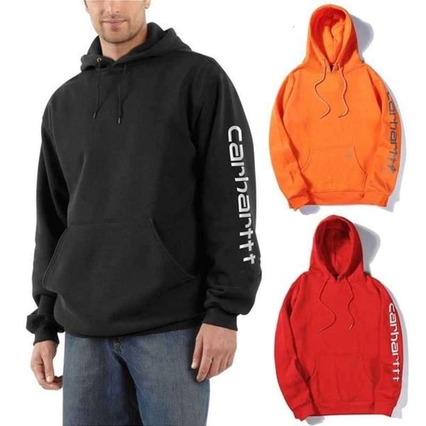 

fashion brand men's cotton printed hooded sweater casual loose hoodie, Black