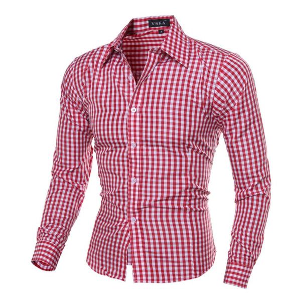 

men's casual shirts plaid street personality long-sleeved self-cultivation shirt work suit lapel business man clothe, White;black