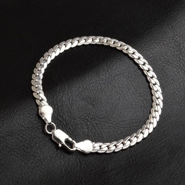 

bangle simple fashion chain bracelet men's hip hop rock jewelry gift, Black