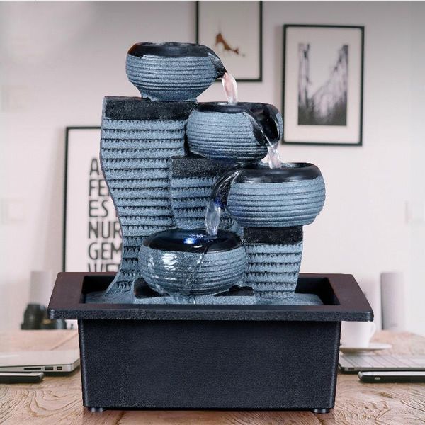 

decorative objects & figurines resin rockery indoor fountain waterfall feng shui deskwaterscape office table ornaments crafts home decor