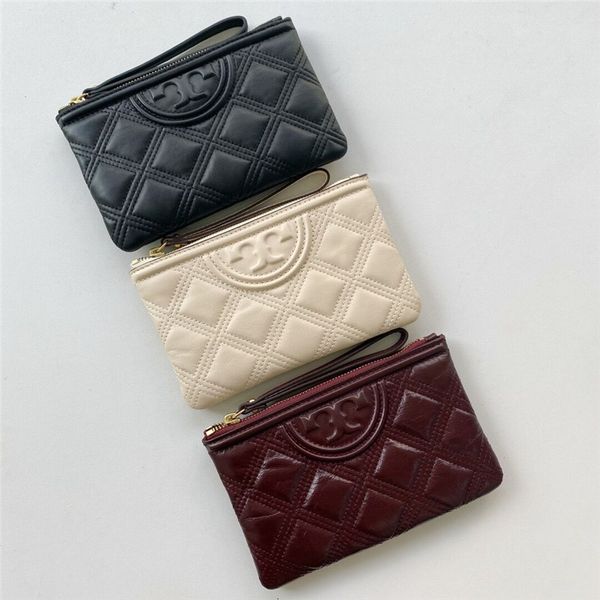 

tb new sheepskin fleming hand 82072 embroidered lingge multifunctional small card change dinner women's bag