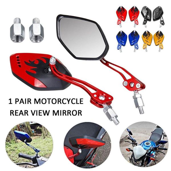 

motorcycle mirrors 2pcs 8 /10mm rearview rotation scooter side universal