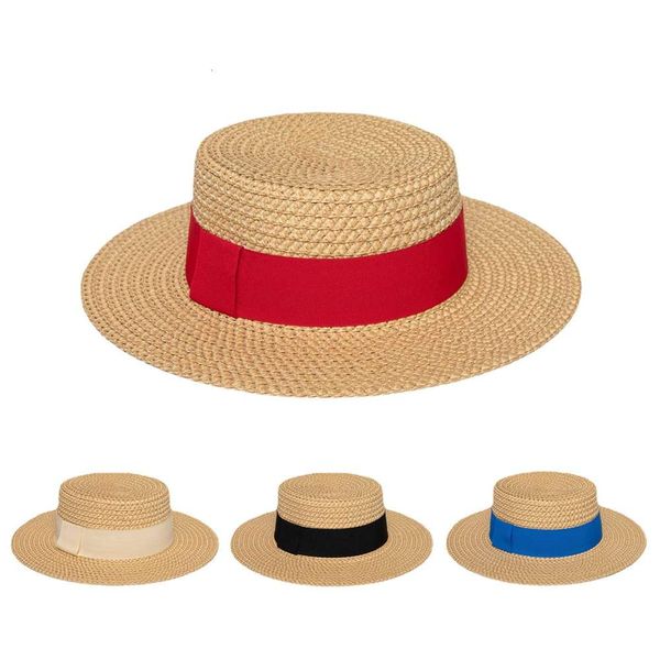 

sun hat jakijayi sun summer beach flat sunshade straw hat, Blue;gray