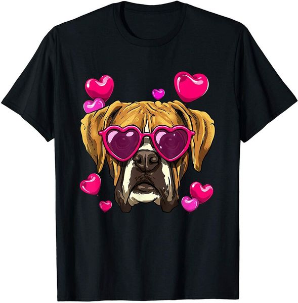 

boxer valentines day shirt heart dog lover gift t-shirt size s-5xl, White;black