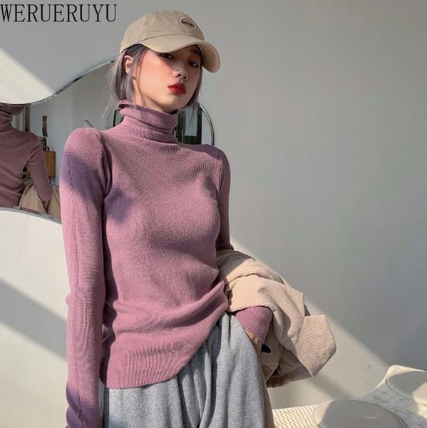 

autumn and winter collar thick warm slim sweater women's high bottoming shirt long sleeve sweaters, White;black