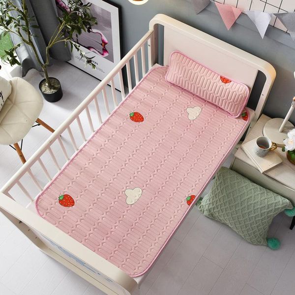 

child latex mat ice silk breathable and cool babysummer mat+pillow pillow