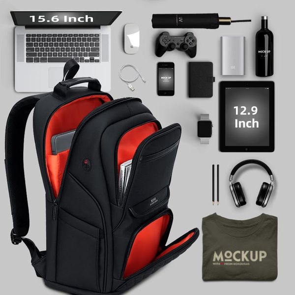 

fashion men backpack multifunctional waterproof 15.6 inch lapbag usb charging travel casual women schoolbag