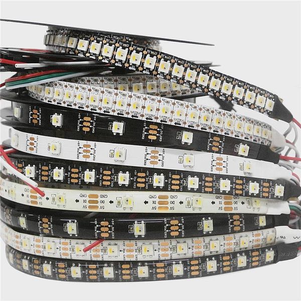 

strips 30/60/144 leds/pixels/m 5v pixel strip light sk6812 similar ws2812b ws2812 rgbw rgbww individual addressable led tape lamp