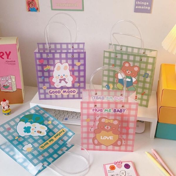 

gift wrap ins makeup storage cute cartoon pvc bag wrapping transparent