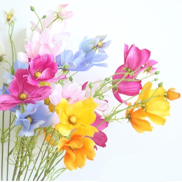 

cosmos bipinnatus single branch galsang artificial flower home decoration wedding wall fake flowers bouquet decorative & wreaths