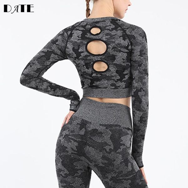 

yoga outfit fitness long sleeve high waist sports wear gym workout bodybuilding slimming moisture-wicking outdoor sportswear