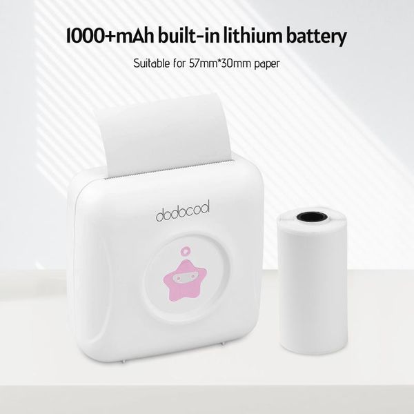 

mini portable thermal printer 300 dpi desklabel usb rechargeable receipt for labels sticker phone gift wrap