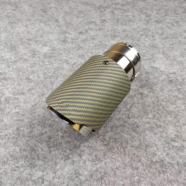 

motorcycle exhaust system 1 pcs auto parts green matte carbon fiber for akrapovic pipe car universal rear diffuser muffler tip nozzles tailp